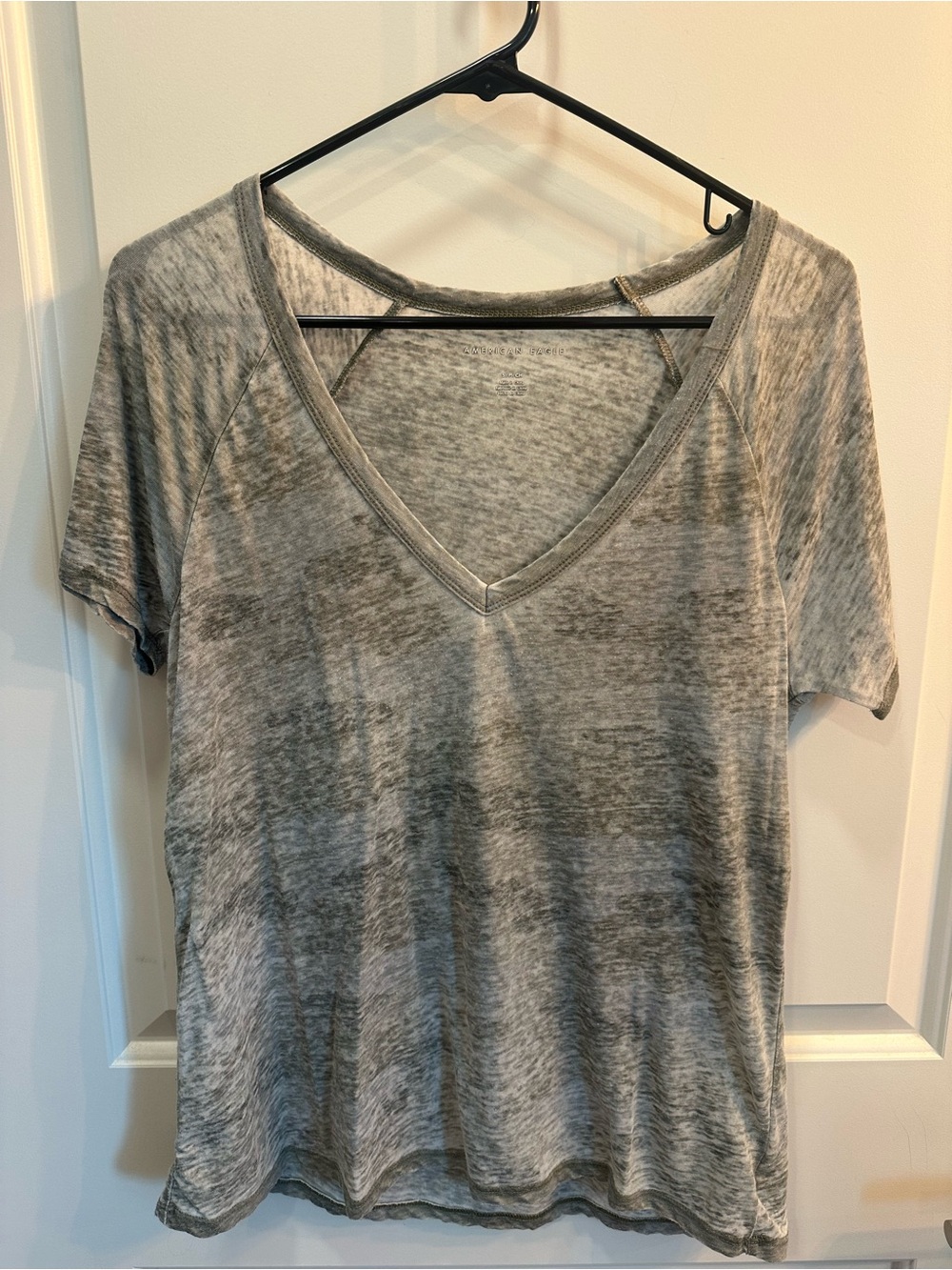 American Eagle Outfitters Camouflage V-Neck Tee